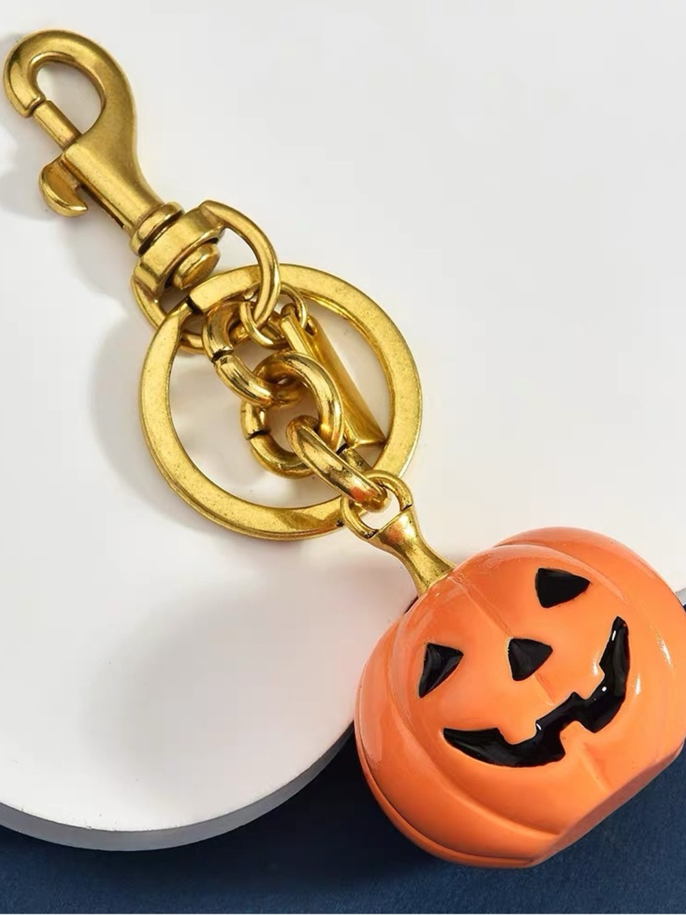 Halloween Skull Head Pumpkin Shape Keychain Cute Hanging Key